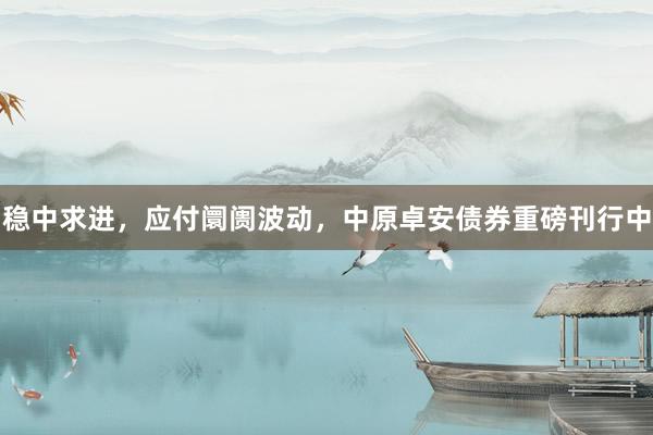 稳中求进，应付阛阓波动，中原卓安债券重磅刊行中